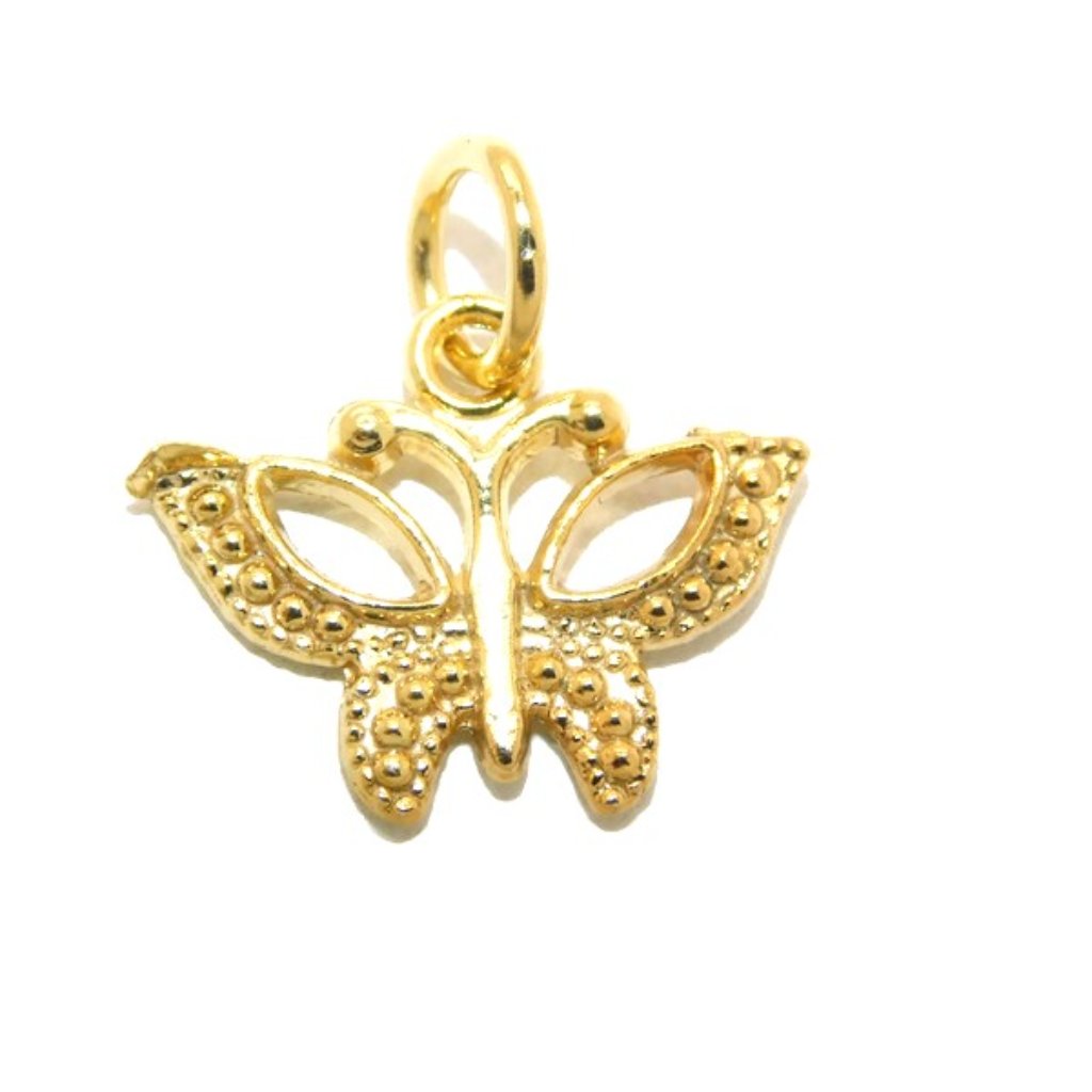 14k Butterfly #12 Yellow Gold Pendant Charm